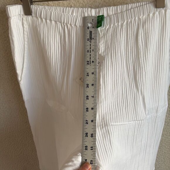 J Crew Relaxed beach pant in airy gauze Women’s Large White‎ - Picture 6 of 9